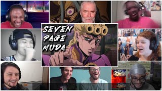 7 PAGE MUDA GIORNO VS CIOCCOLATA Reaction Mashup JoJos Bizarre Adventure Part 5 Episode 31 [upl. by Aneloj391]