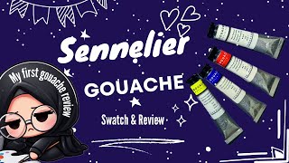 My First Gouache Review Sennelier Extra Fine Gouache  Artist Grade Gouache  Visilyas Art Vlog [upl. by Cariotta]