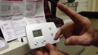 Programming Honeywell Pro 3000 Thermostat [upl. by Ressler]