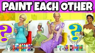 PAINT EACH OTHER CHALLENGE Disney Princess Giant Edition Totally TV Characters [upl. by Elden574]