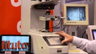 Mitutoyo America HM200 HM220 Type D Vickers Hardness Tester Demo at IMTS 2012 by Mitutoyo [upl. by Hgielanna]