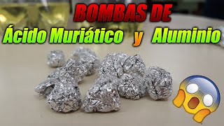 Experimento Reacción de ácido muriático y aluminio [upl. by Bena]