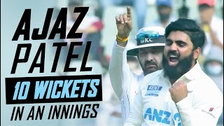 2021  Every wicket by Ajaz Patel  10 wickets in an innings against India [upl. by Irahs]