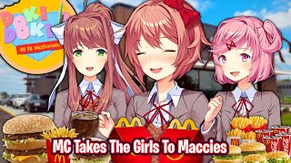 MC Takes The Girls To MacciesDDLC Go To McDonalds MOD [upl. by Elvis]