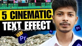 5 Best Text Effects in Adobe Premiere Pro 2024  5 EPIC TEXT Animations in Hindi [upl. by Wincer]