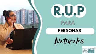 RUP para Personas Naturales REGISTRO UNICO DE PROPONENTES [upl. by Isej]