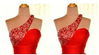 Bustier Blouse With Asymmetric Neckline Quick Tutorial [upl. by Noivaz]