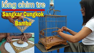 Full Tutorial Untuk Pemula⁉️ Sangkar Cungkok bambu  lồng chim tre [upl. by Esela]