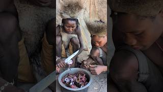 See😲 Incredible meals Hadzabe cooking Baboon🥰 Favorite foodbushmen culture africa [upl. by Jaine]