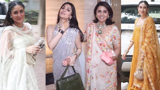 Ranbir KapoorAlia Bhatt wedding Kareena Karisma Kapoor Riddhima and Neetu Singh reach Vastu [upl. by Nylirac]