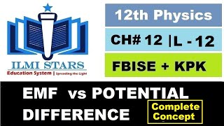 emf and Potential Difference Class 12 Physics Chapter 12 Federal and KPK Board Physics [upl. by Beata]