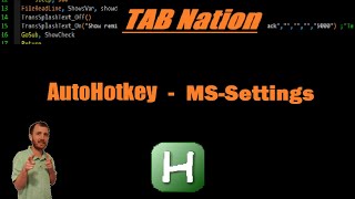 AutoHotkey  MSSettings Navigate Windows Settings Faster and Automate Them [upl. by Aerdnahs848]