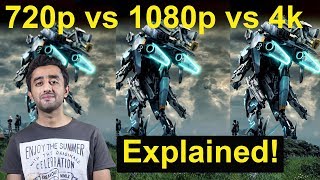 720p vs 1080p vs 4k Video Results Explained UrduHindi [upl. by Vizza]