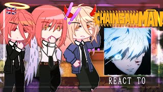 Chainsaw man reacts to Gojo Satoru  season 2  Manga spoilers  Jujutsu Kaisen S2  Gacha Club [upl. by Yseulta302]