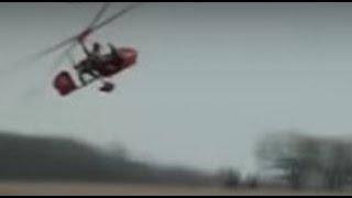 Bizarre Autogyro Crash  Will The Pilot Survive [upl. by Niliak]