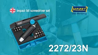 HAZET Impact bit screwdriver set 227223N [upl. by Jepson201]