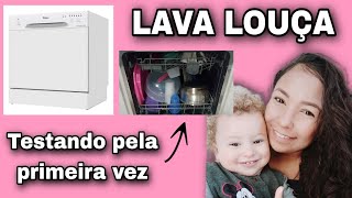 Máquina de lavar louça PHILCO 8 serviços  usando pela primeira vez  primeiras impressões [upl. by Georgy]