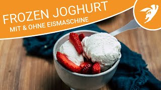 FROZEN JOGHURT mit und ohne Eismaschine 🍦 Frozen Yogurt  FroYo [upl. by Atsuj55]