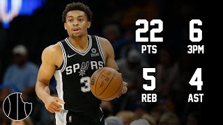 Keldon Johnson Highlights  Spurs vs Thunder  19th Nov 2024 [upl. by Sirraj]