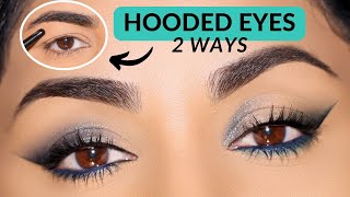 Why These 2 Techniques on HOODED eyes is better than winged Eyeliner [upl. by Brockwell]