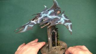 Dark Eldar Razorwing jet fighter  1  with custom skimmer base [upl. by Gentille]