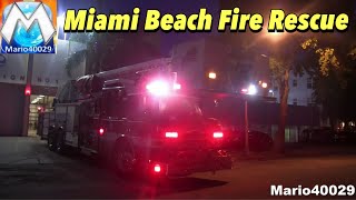 FULL HOUSE RESPONSE Engine 1  Ladder 1  Rescue Miami Beach Fire [upl. by Sprung]