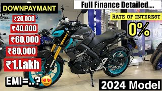 2024 Yamaha MT15 Version 20 Model DownPayment 20k40k60k80k1 Lakh😍 Full Finance Detailed EMI [upl. by Htaek211]