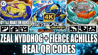 ZEAL NYDDHOG N8 QR CODE FIERCE ACHILLES A8 QR CODE Beyblade Burst Quad Strike QR Codes [upl. by Gies]