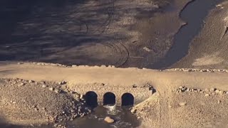 Underwater for decades stone bridge from 1800s emerges after NJ reservoir emptied  NBC New York [upl. by Nav]