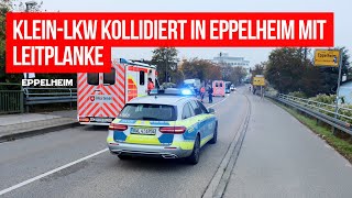 Unfall in Eppelheim KleinLkw prallt gegen Leitplanke  Fahrer verletzt [upl. by Ettenhoj904]