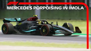 Mercedes porpoising in Imola [upl. by Hershel]