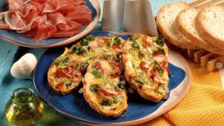 Bruschette con tonno broccoli e pomodoriRICETTA SEMPLICE e VELOCE [upl. by Francoise971]