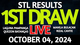 Stl Result Today 1st draw October 04 2024 STL Batangas Live [upl. by Jed809]