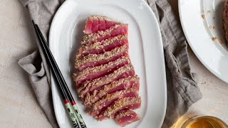 SesameCrusted Tuna Steak Recipe [upl. by Zolnay]