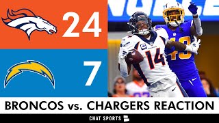 Broncos DOMINATE Chargers NFL Playoff Picture Instant Reaction  Russell Wilson Highlights amp News [upl. by Atla]