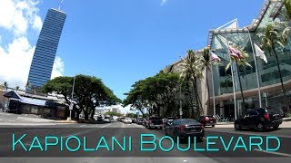 Kapiolani Blvd  Honolulu Oahu Hawaii USA 🌴 Hawaii 4K Driving [upl. by Zasuwa]