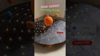 Solar System model working Project school science exhibition shorts NakulSahuArt [upl. by Enyamart]