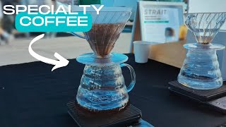 SELLING SPECIALTY COFFEE AT A FARMERS MARKET  ASMR Popup Slow Bar [upl. by Kcirdek]