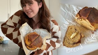 EASY pumpkin cinnamon swirl yeast bread recipe [upl. by Annissa323]