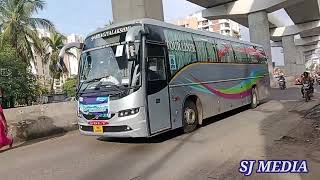 SBLT TRAVELS VOLVO BUS MASS ENTRY  IYYAPPANTHANGAL [upl. by Eniliuqcaj]