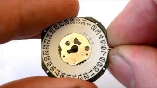 MIYOTA CO  CITIZEN JAPAN 2315 QUARTZ WATCH MOVEMENT WITH DAY amp DATE 377 BATTERY [upl. by Veronica595]