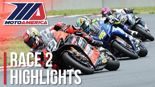 MotoAmerica Medallia Superbike Race 2 Highlights at Brainerd International Raceway 2022 [upl. by Choong]