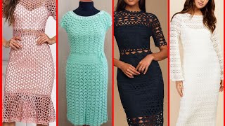 Los diseños de vestidos ajustados de crochet para mujer más hermosos [upl. by Ycam971]