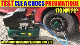 parkside compresseur lidl pko 270  clé à chocs parkside pneumatique démonter pneu de voiture [upl. by Codel]