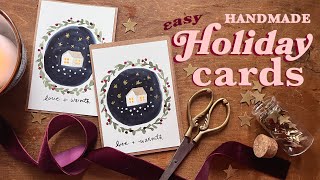 10th Annual Holiday Card Tutorial  Cozy Watercolor Winter Scene [upl. by Ahtreb944]