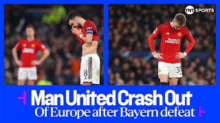 FULLTIME SCENES as Manchester United crash out of Europe with Bayern Munich defeat 😭 UCL [upl. by Leibrag]