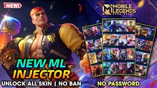 LATEST INJECTOR NEW UPDATE 2024  UNLOCK ALL SKIN IN MOBILE LEGENDS  WORK ALL PATCH [upl. by Wesley]