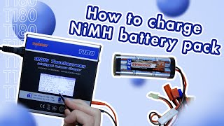 How to charge and discharge NiMHNiCd 116 cells battery packs with Tenergys T180 [upl. by Akemad272]