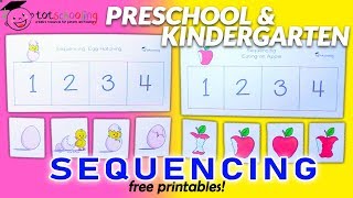 SEQUENCING ACTIVITY FOR PRESCHOOL amp KINDERGARTEN  Free Printables by Totschooling [upl. by Claudian]