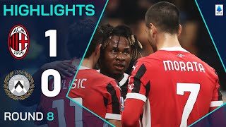 MILANUDINESE 10  HIGHLIGHTS  Chukwueze wins it for Milan  SERIE A 202425 [upl. by Tirrell321]